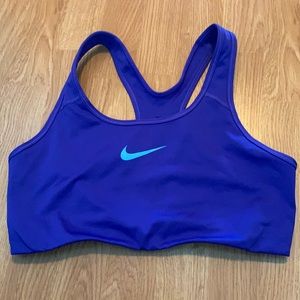 Blue Nike sports bra